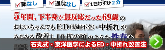 石丸式・東洋医学によるED・中折れ改善法